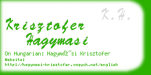 krisztofer hagymasi business card